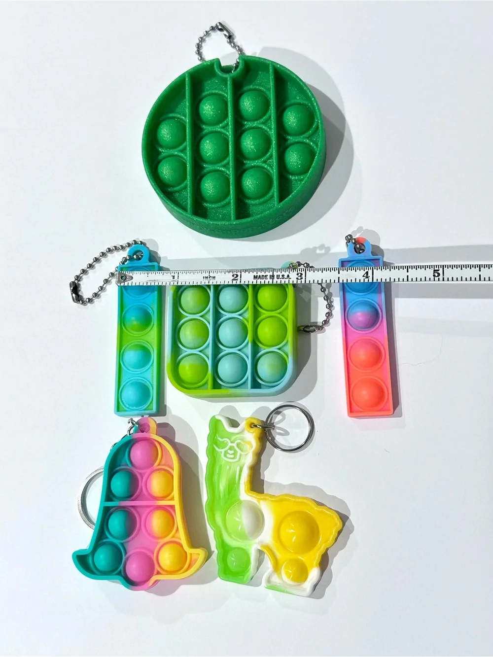 Fidget Pop It Keychain Bundle Lot of 11